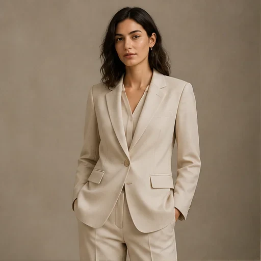 Cream Modern Blazer