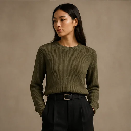 Muted Olive Knit Sweater